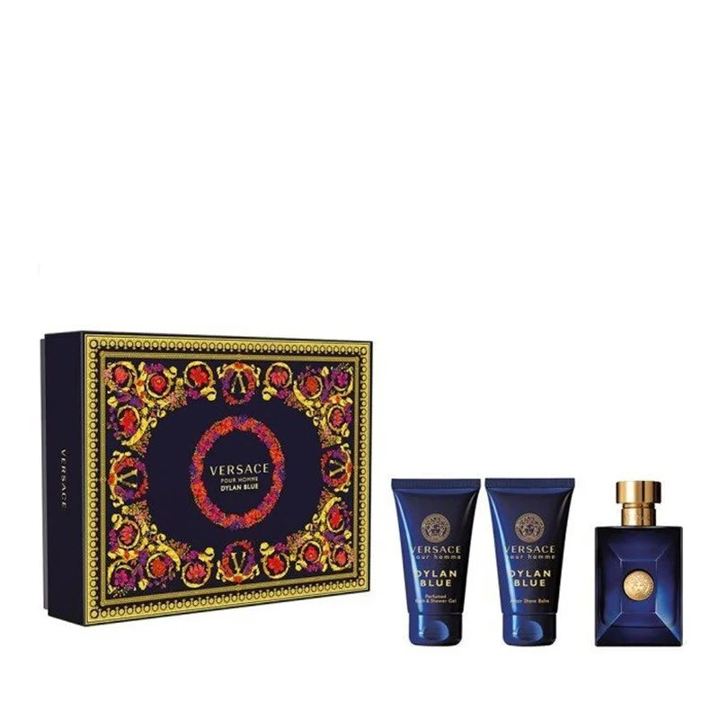 Versace Dylan Blue Men Set 1.7oz EDT & 1.7oz Shower Gel & 1.7oz Aftershave Balm