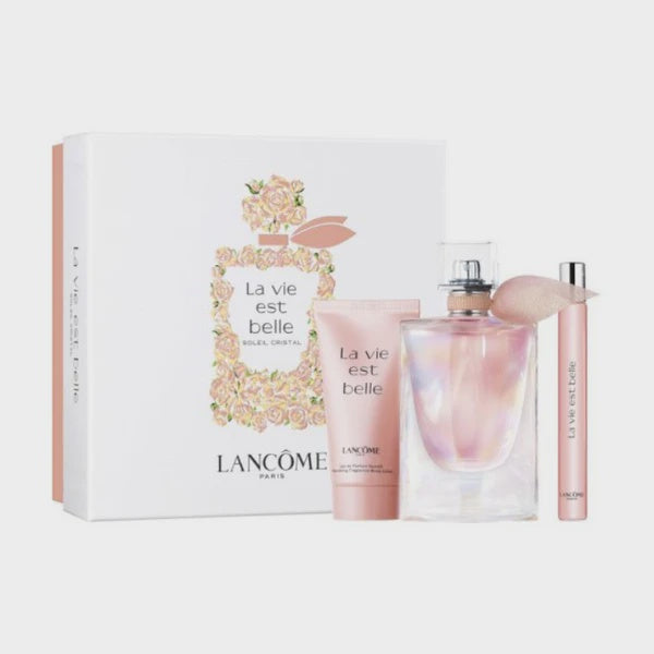 La Vie est Belle Soleil Cristal Set 1.7oz EDP & 1.6oz BL & .34oz EDP Mini