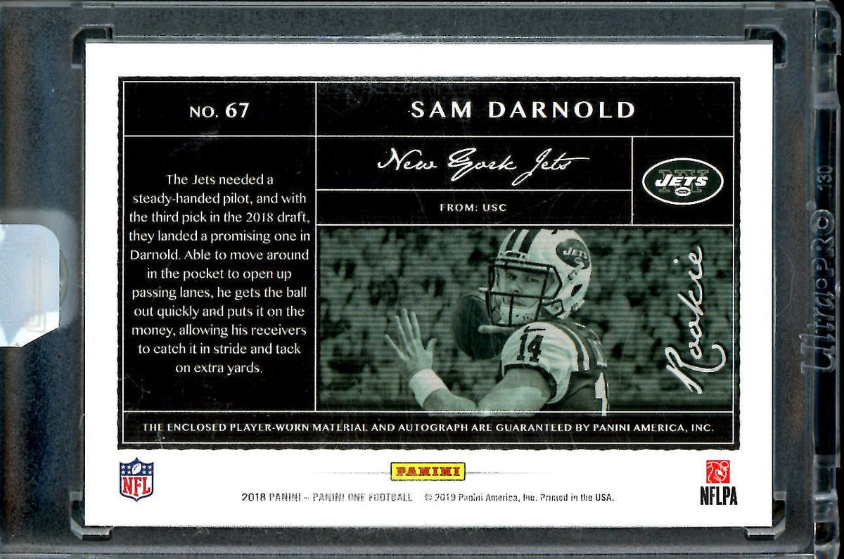 2018 Panini One Sam Darnold Rookie RPA /75 Jets