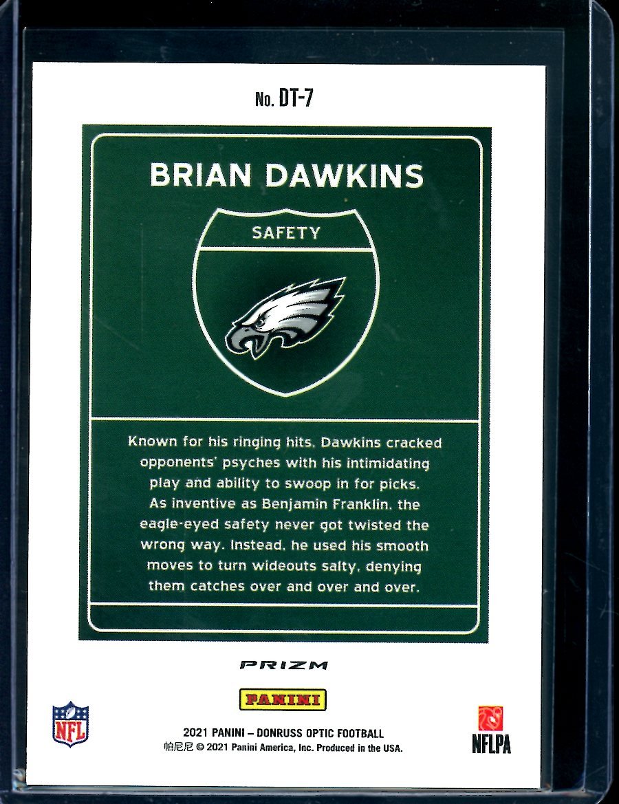 2021 Panini Optic Brian Dawkins Downtown SSP Eagles