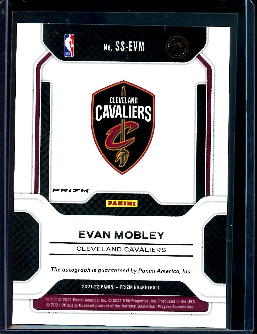 2021/22 Panini Prizm Evan Mobley Sensational Signatures autograph Red Choice Cavaliers