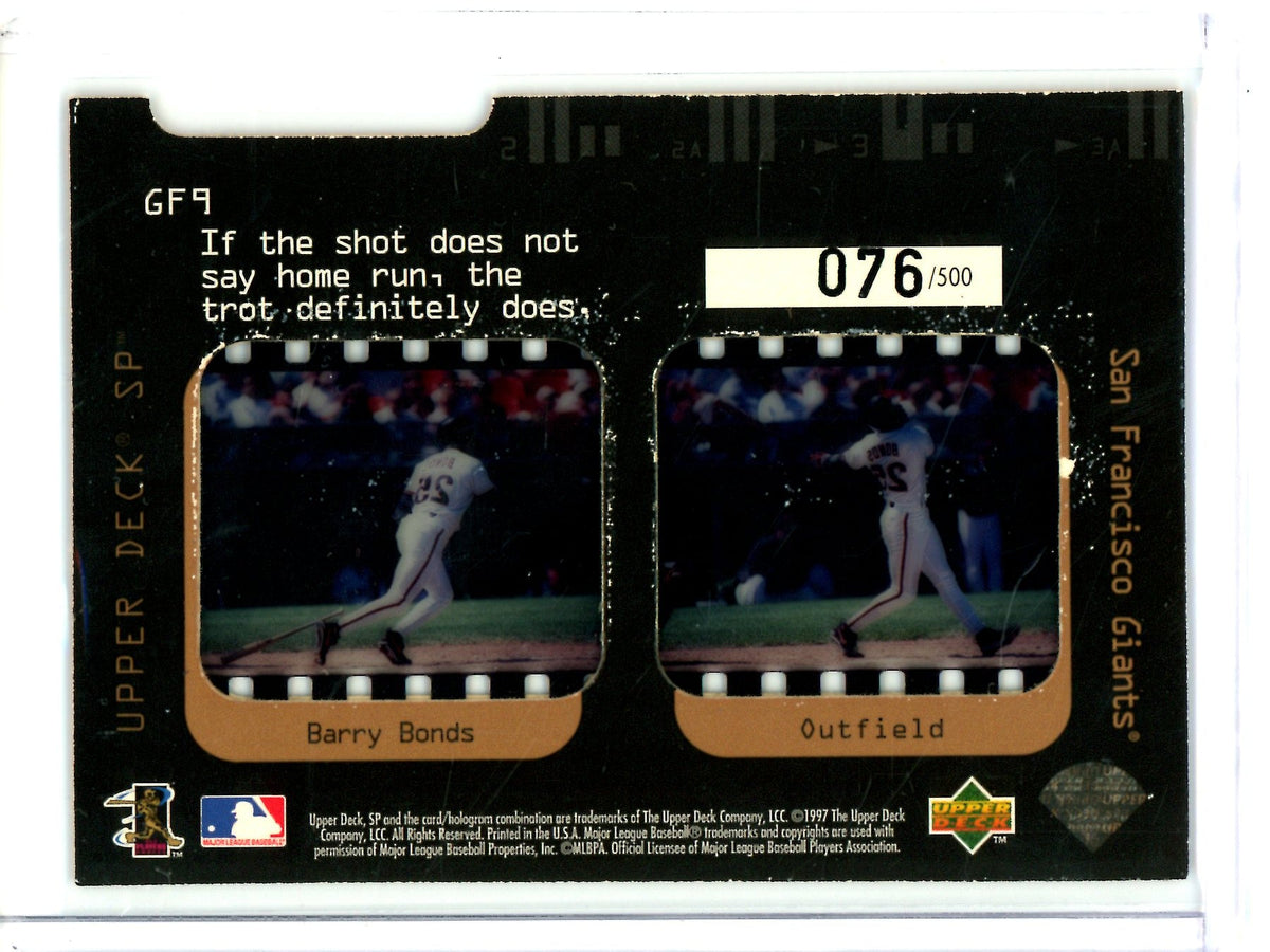 1997 Upper Deck SP Barry Bonds Game Film Die-Cut /500 Giants