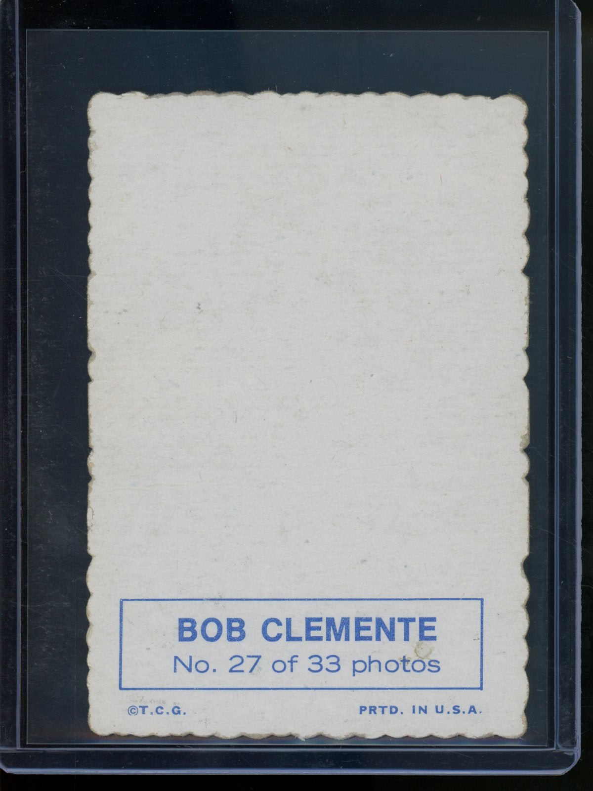 1969 Topps Deckle Roberto Clemente 27/33 Pirates