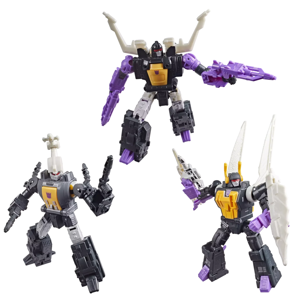 Transformers Studio Series MTMTE Collection Insecticon Bombshell, Kickback, and Shrapnel 3 Pack Action Figure Exclusive