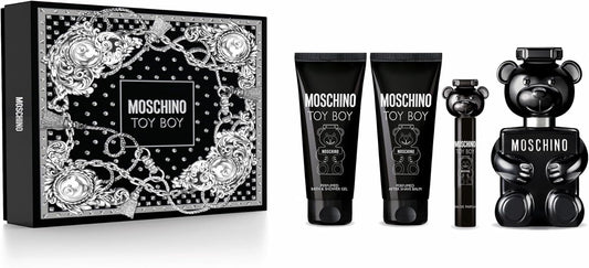 Moschino Toy Boy Set (2025) 3.4oz EDP & .3oz EDP & 3.4oz SG & 3.4oz BL