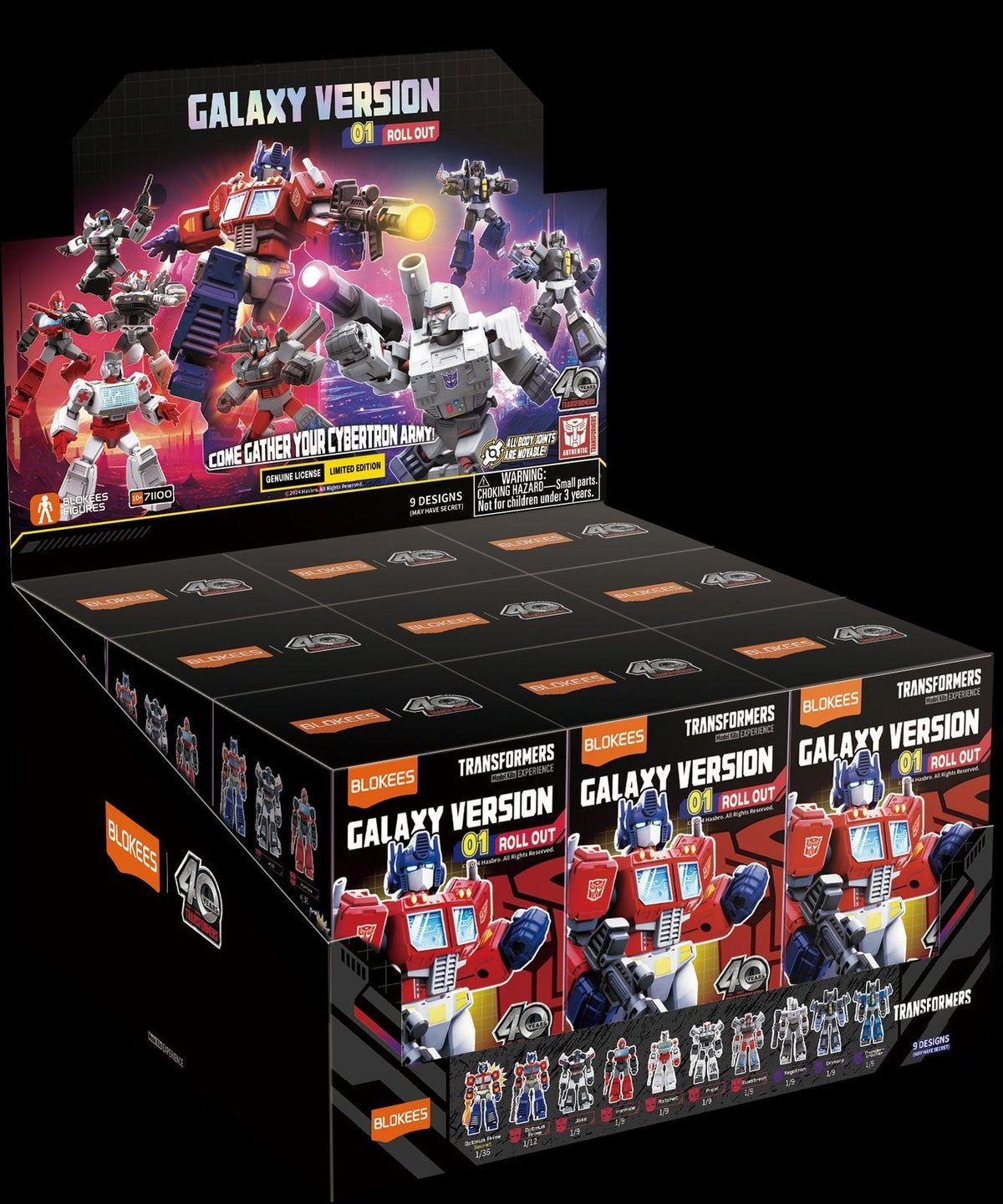 Blokees Transformers Model Kits Experience Galaxy Version #01 Roll Out Mystery Box Trading Figure Set of 9