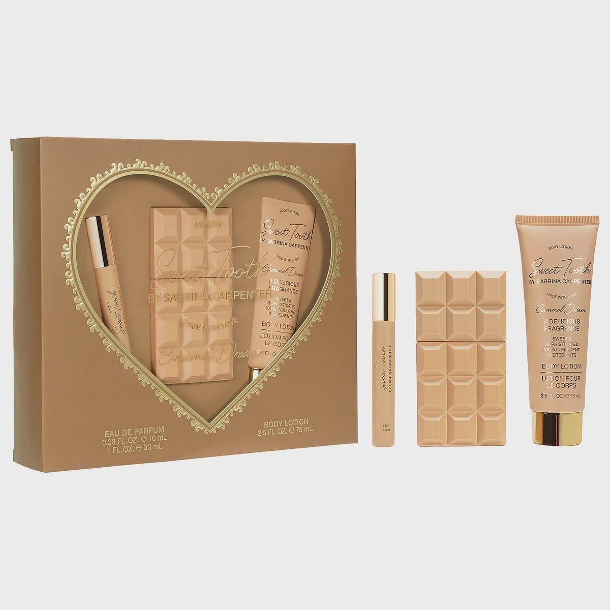 Sweet Tooth Caramel Dream Sabrina Carpenter 1oz EDP & .33oz & 2.5oz BL
