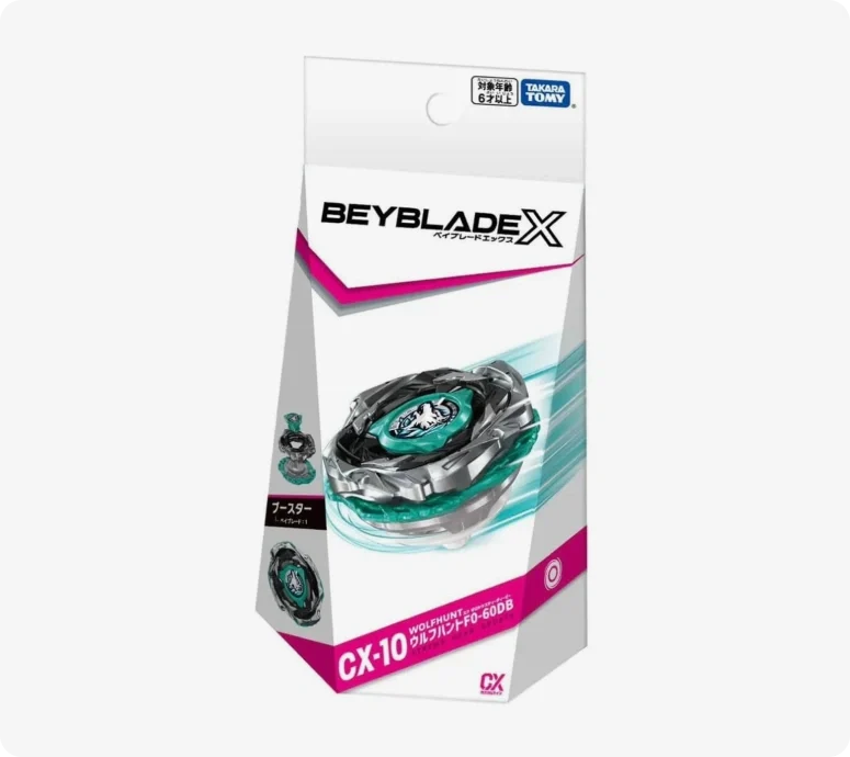 Takara Tomy Beyblade X CX-10 Wolf Hunt F0-60DB