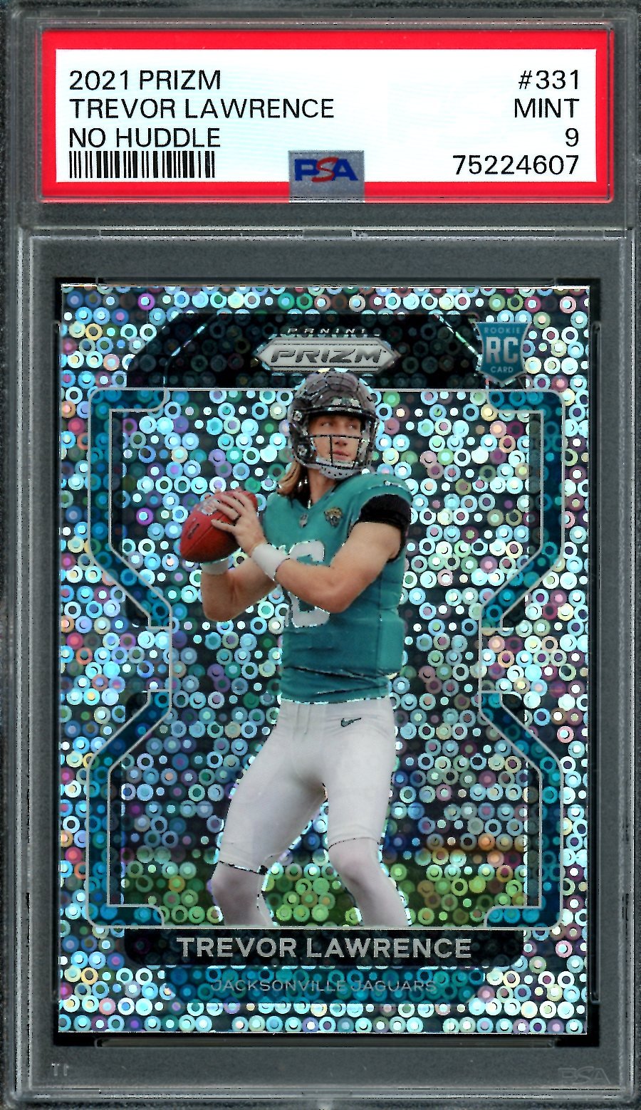2021 Panini Prizm Trevor Lawrence Rookie Disco PSA 9 Jaguars