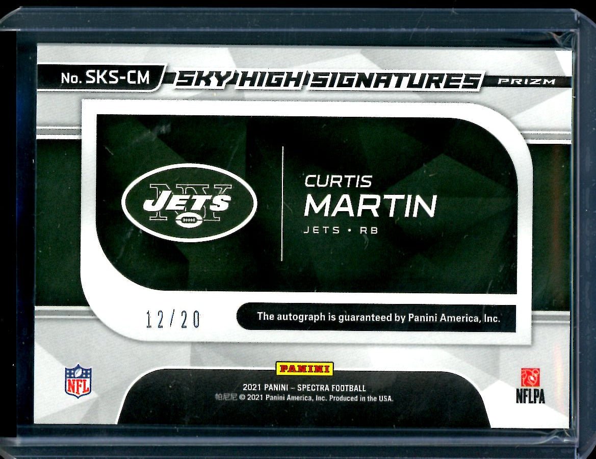 2021 Panini Spectra Curtis Martin Sky High Auto /20