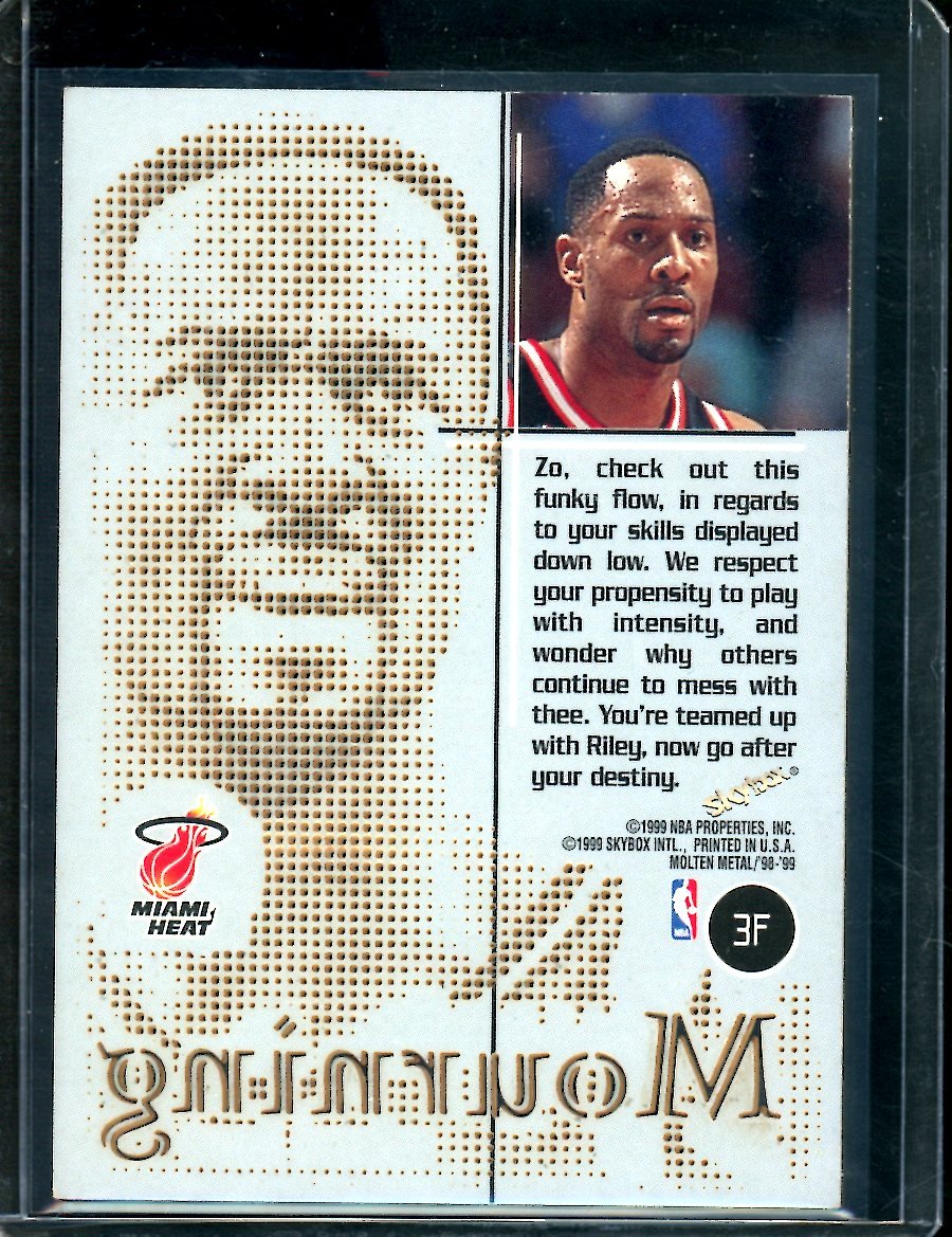 1999 Fleer Metal Skybox Alonzo Mourning Heavy Metal Fusion Heat