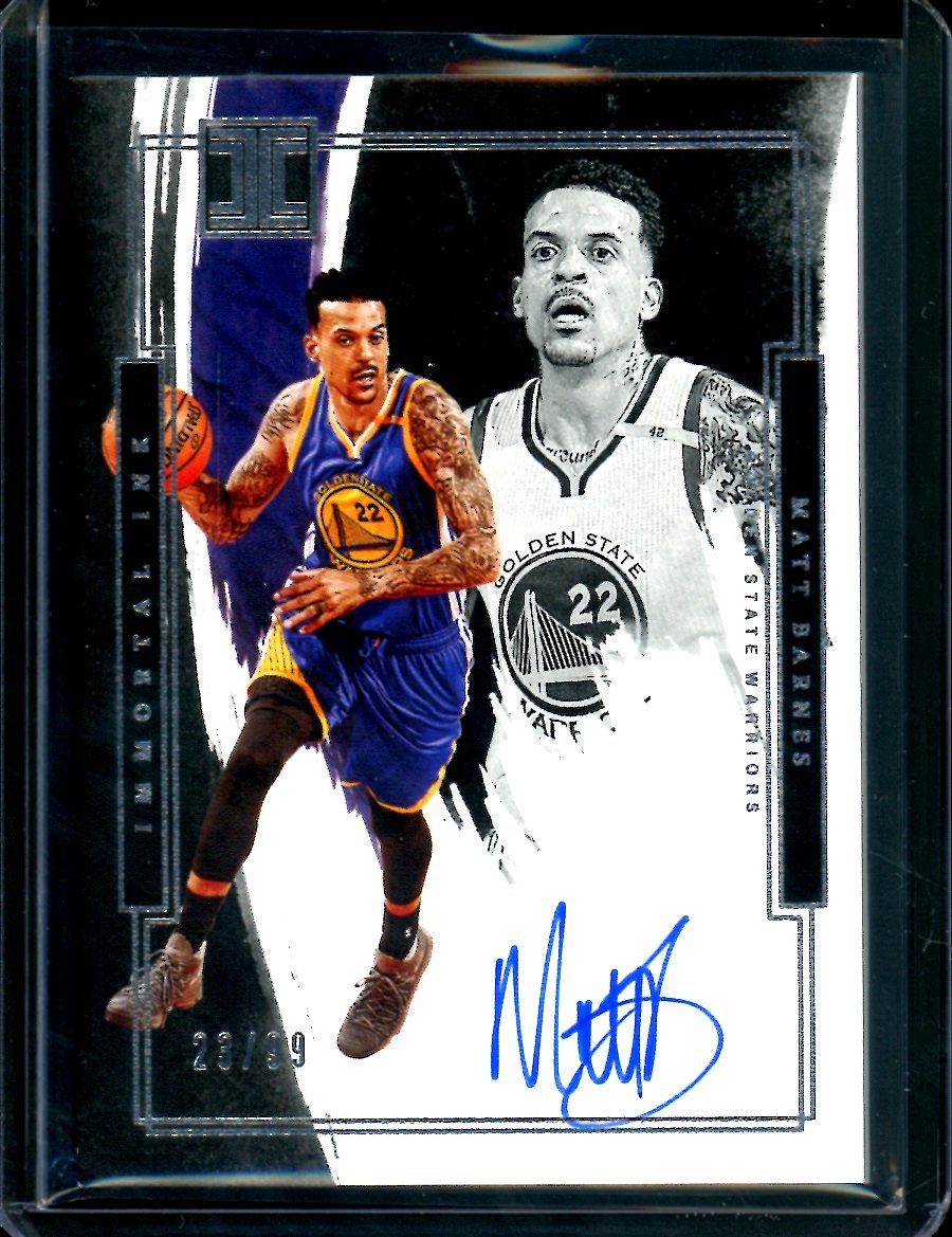 2021/22 Panini Impeccable Matt Barnes Imortal Ink Auto /99 Warriors