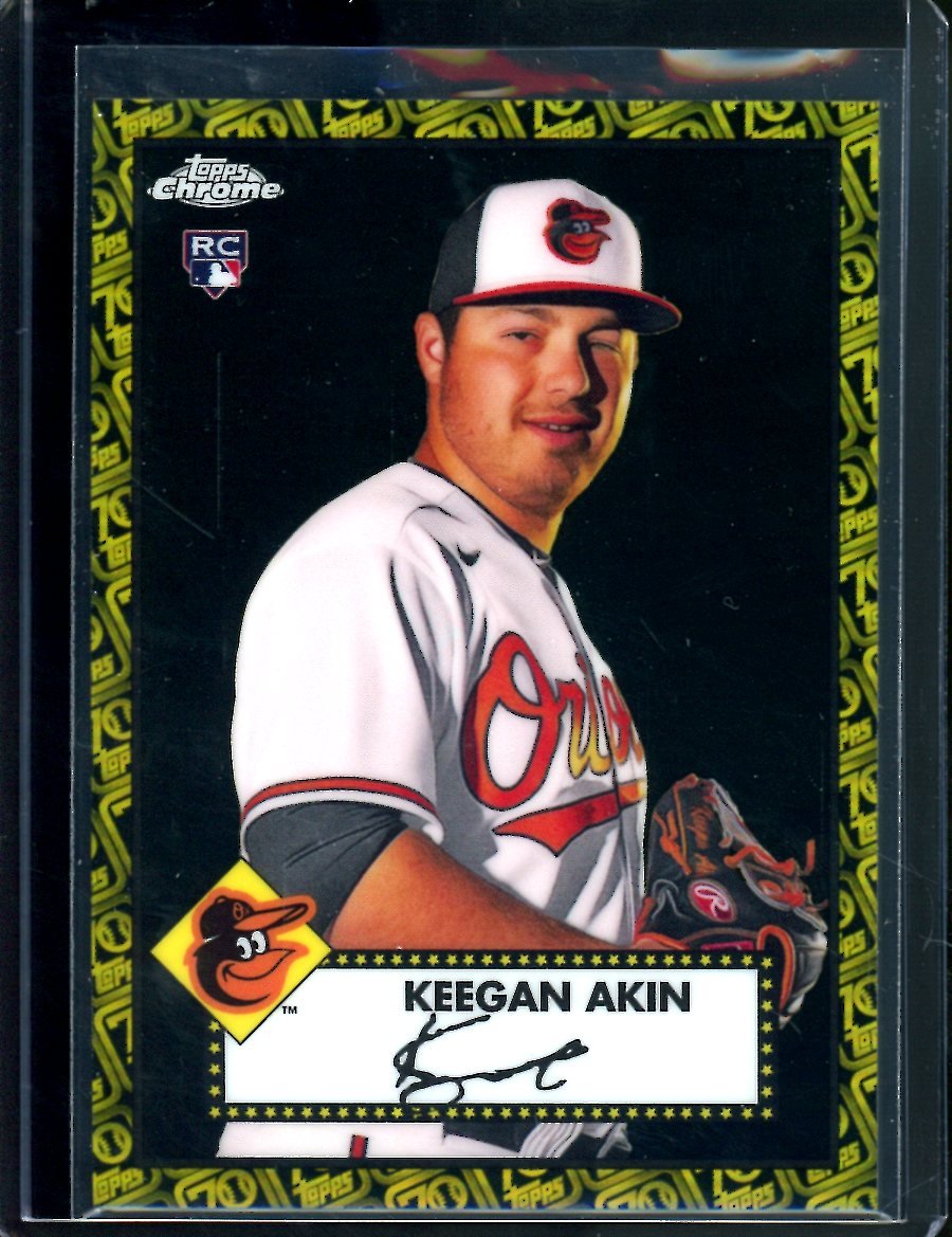 2021 Topps Chrome Platinum Anniversary Keegan Akin /10 Oroles