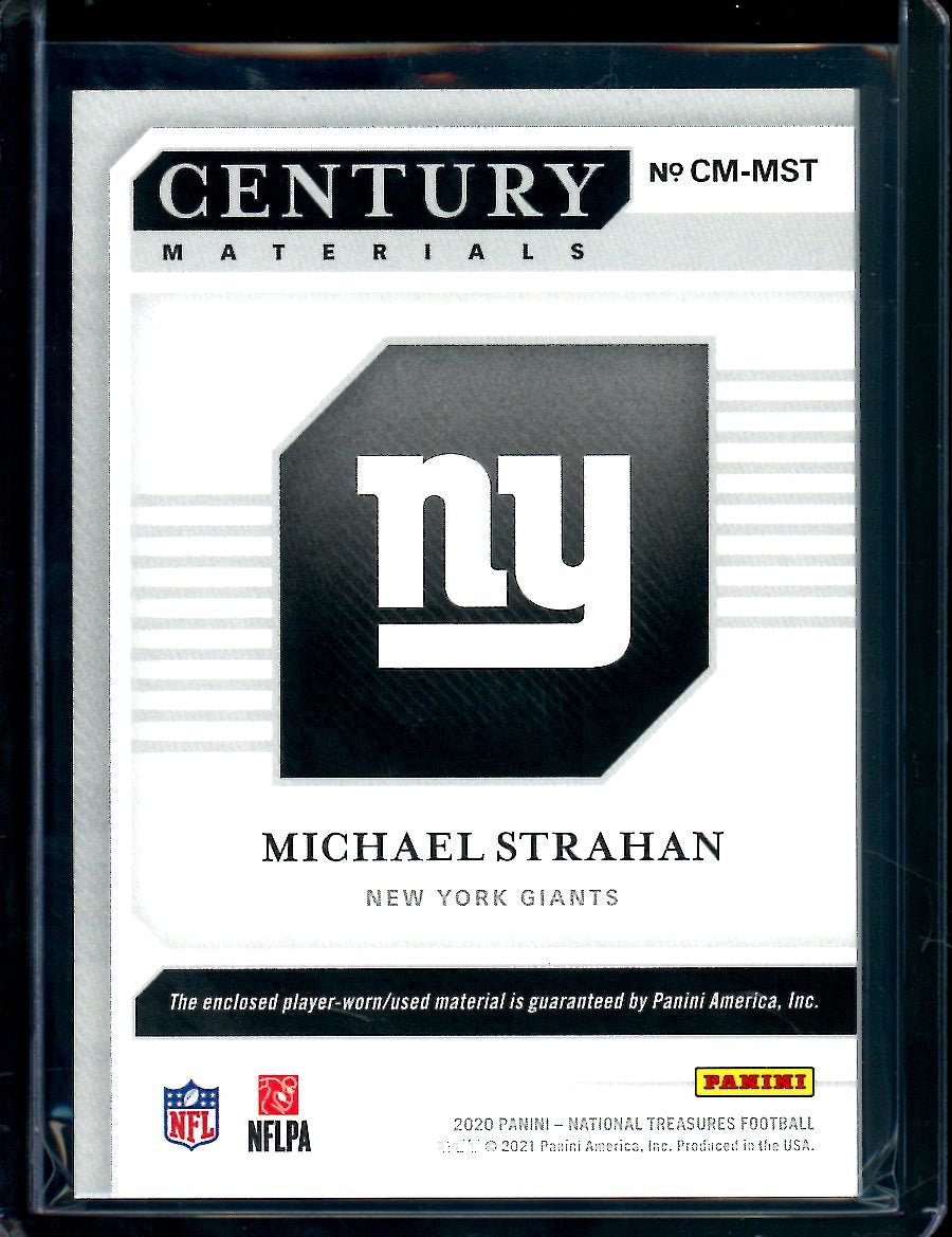 2020 Panini National Treasures Michael Strahan Century Materials Patch /49 Giants