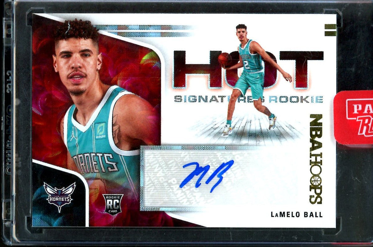 2020/21 Panini NBA Hoops Lamelo Ball Hot Rookie Signatures Auto Hornets