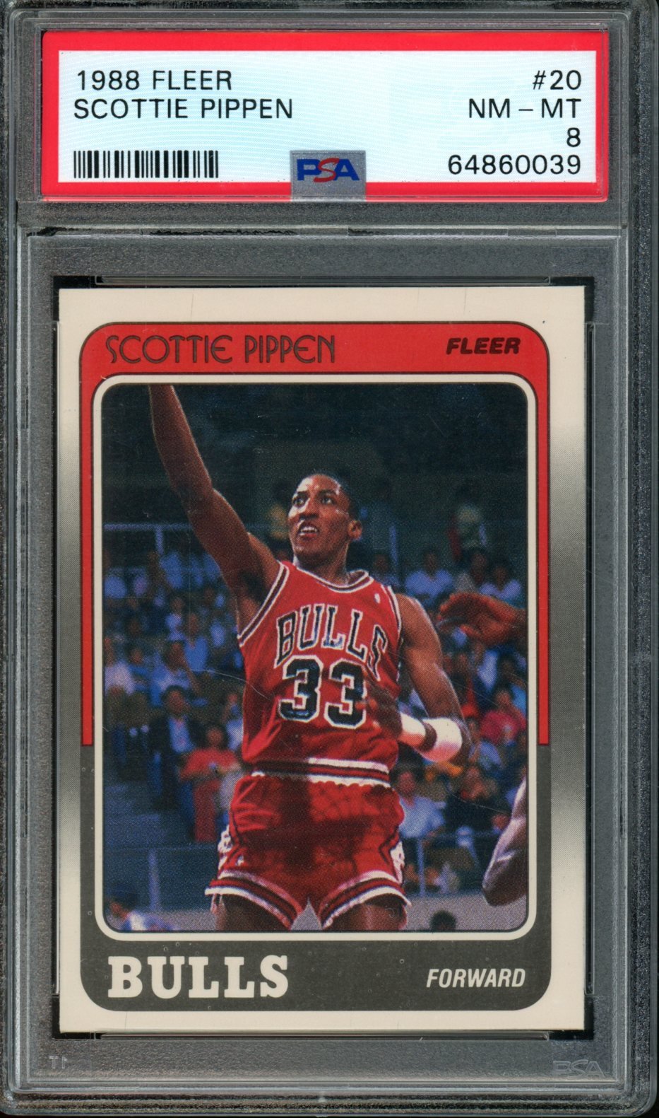 1988 Fleer Scottie Pippen Rookie #20 PSA 8 Bulls