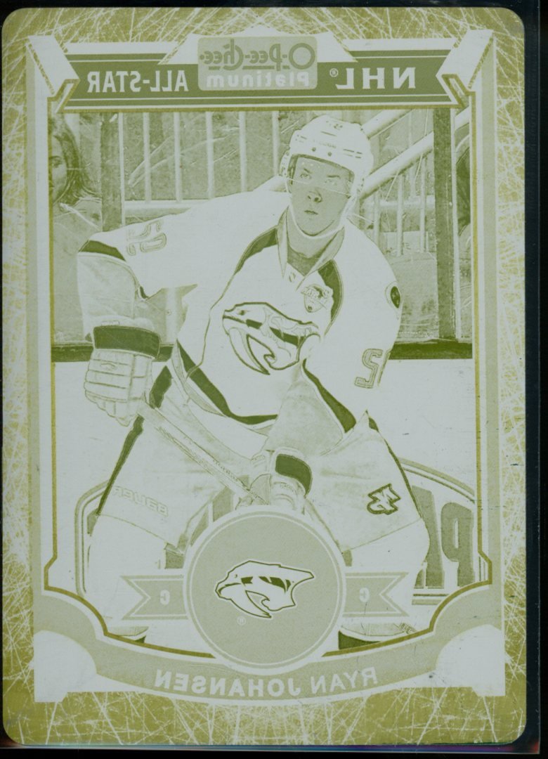 2016 Upper Deck O-Pee-Chee Platinum Ryan Johansen Printing Plate 1/1 Blue Jackets