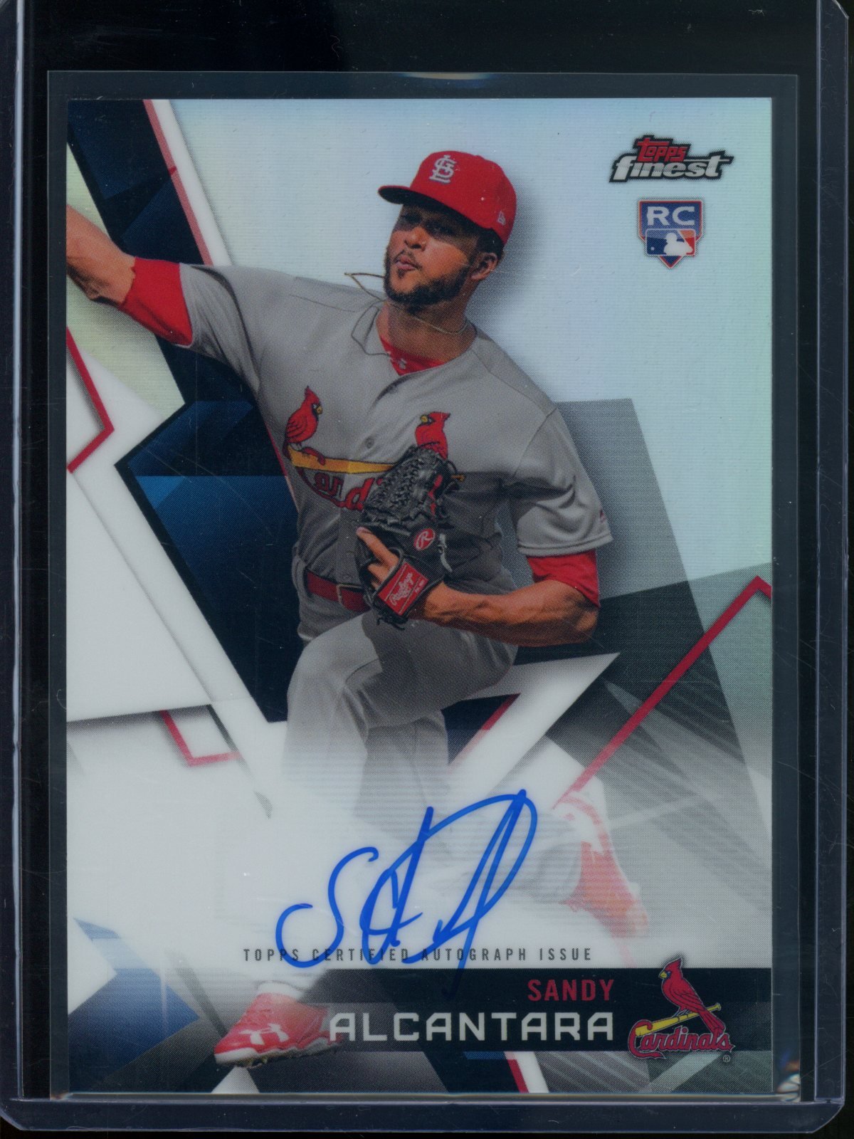 2018 Topps Finest Sandy Alcantara Rookie RC Refractor Autograph Cardinals