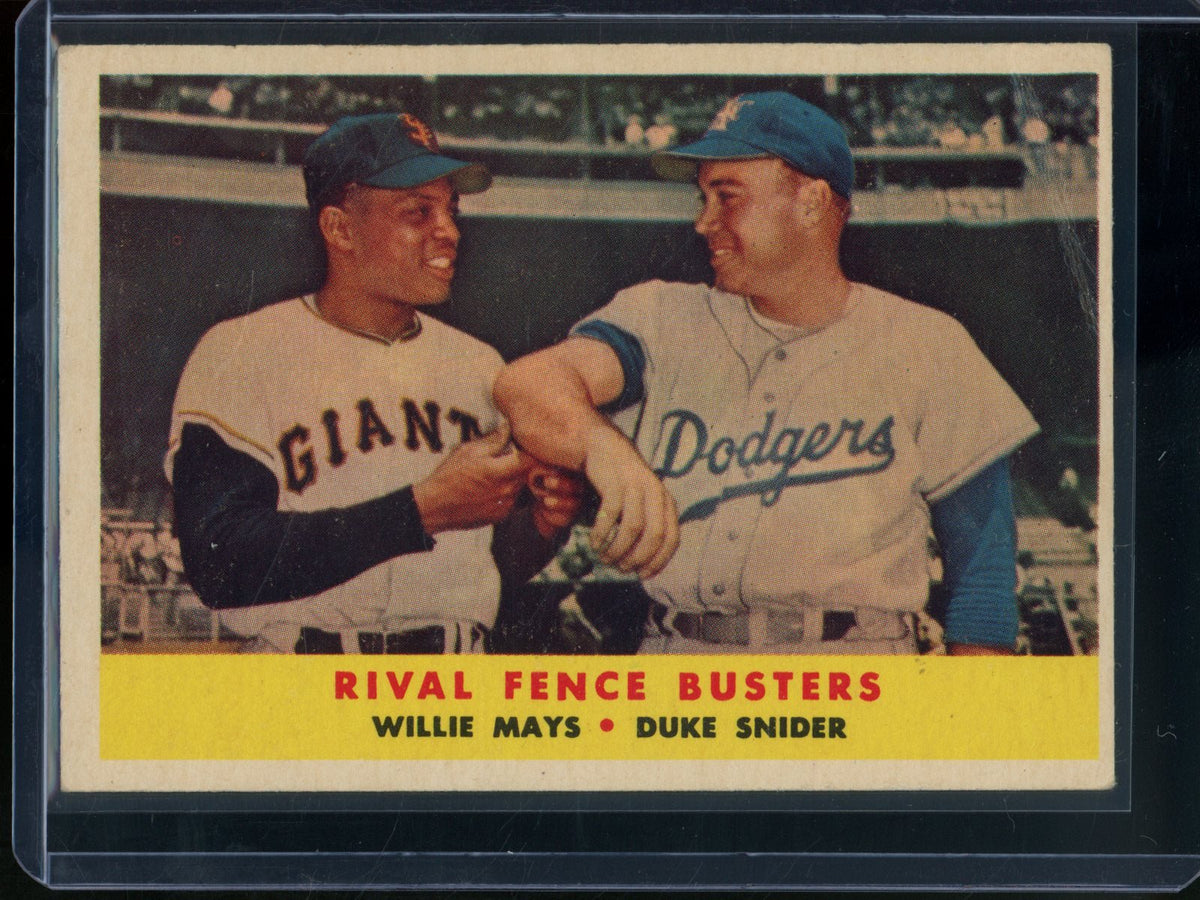 1958 Topps Rival Fence Busters Willie Mays / Duke Snider #436