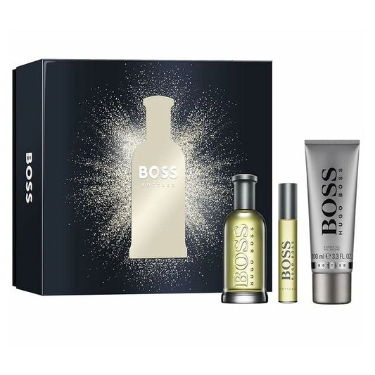 Hugo Boss Bottled Men Set 3.4oz EDT & 3.4oz Shower Gel & .33oz Mini EDT