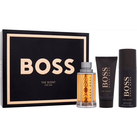 Boss The Scent Men Set 3.3oz EDT & 5oz Deo & 3.3oz SG