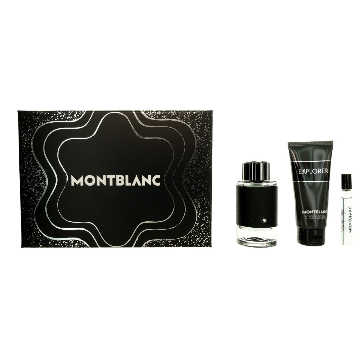 Mont Blanc Explorer Men Set 3.4oz EDP & .25oz EDP & 3.4 SG