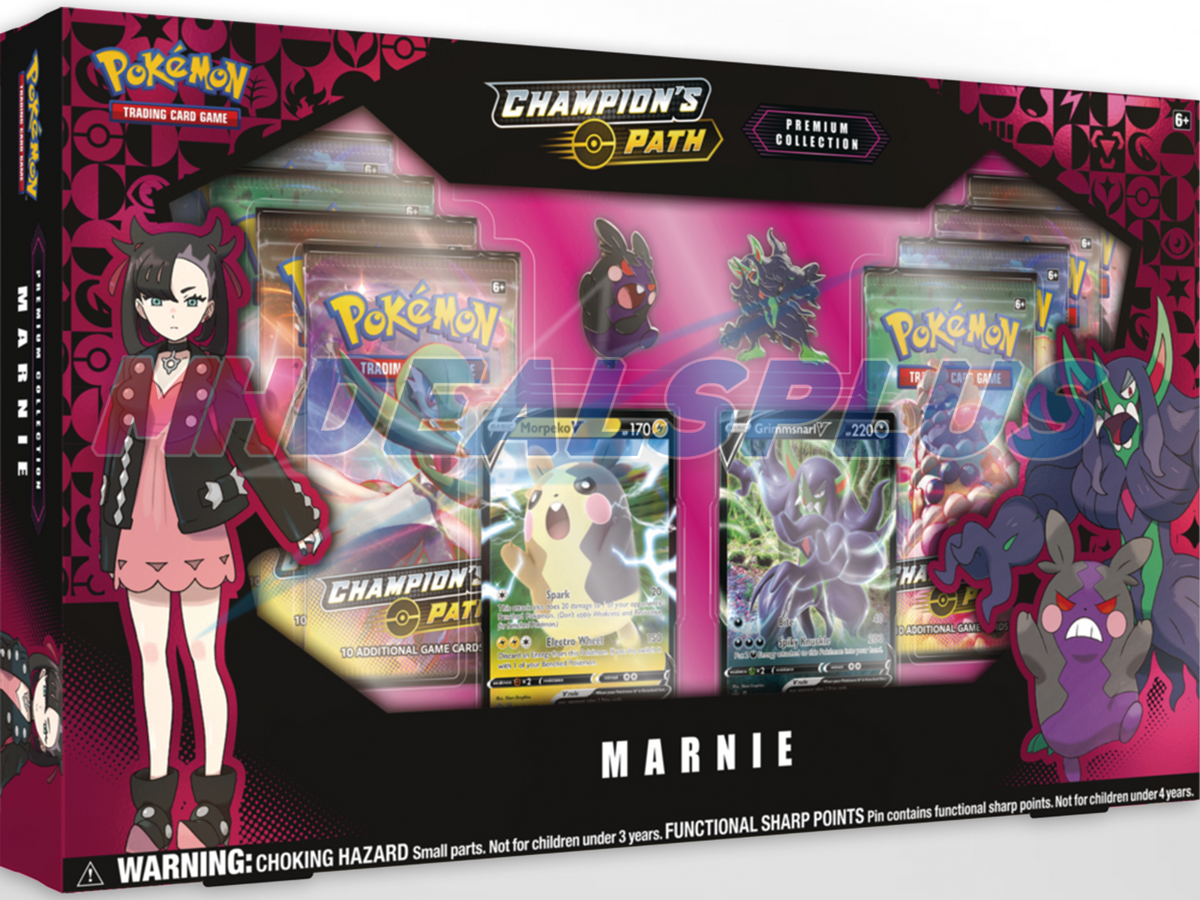 Pokemon TCG Champion's Path Marnie Premium Collection Box Case - 6 Boxes