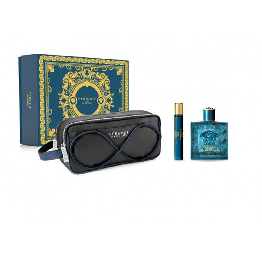 Versace Eros Men Set 3.4oz EDT & 0.3oz EDT & Pouch
